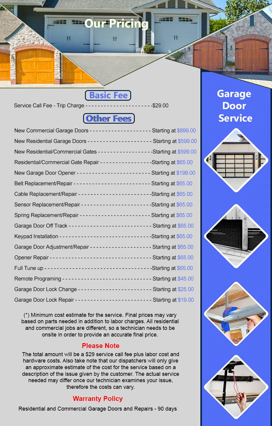 Metro Garage Door Repair Service Osteen, FL 407-279-1047